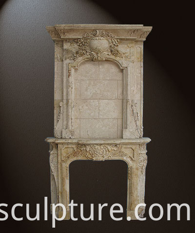 Travertine Fireplace Mantel